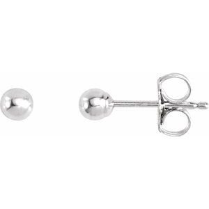 Bright Finish Ball Earrings