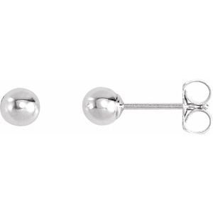 Bright Finish Ball Earrings - Image 2