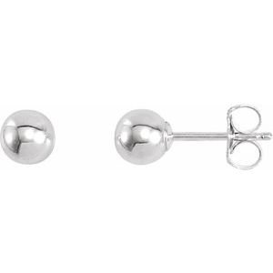Bright Finish Ball Earrings - Image 3