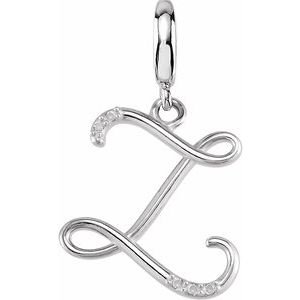 Accented Initial Charm/Pendant