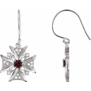 Vintage-Inspired Cross Earrings