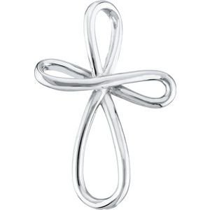Infinity-Inspired Cross Pendant