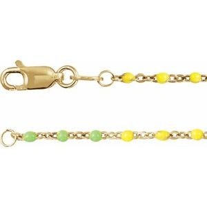1.7 mm Enamel Bead Cable Chain