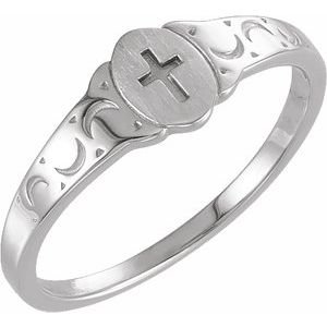 Youth Cross Signet Ring