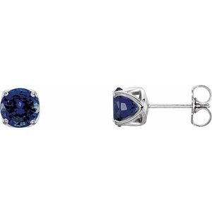 Round 4-Prong Stud Earrings