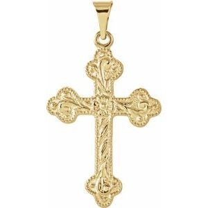 Floral-Inspired Cross Pendant