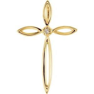 Solitaire Cross Pendant