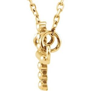 Beaded Sideways Cross Necklace or Center - Image 2