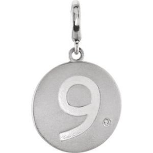 Numeral Disc Charm/Pendant