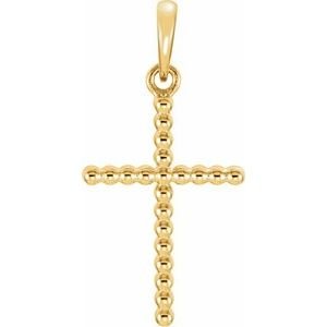 Beaded Cross Necklace or Pendant