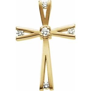 Solitaire Cross Pendant