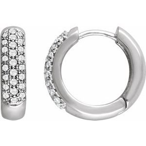 Pavé-Style Hoop Earrings