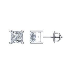 Square 4-Prong Stud Earrings
