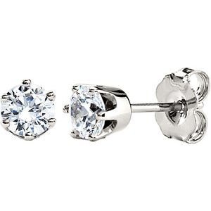 Round 6-Prong Stud Earrings - Image 3