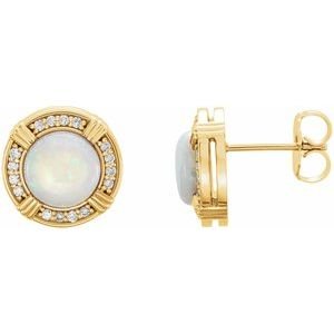 Bezel-Set Halo-Style Earrings