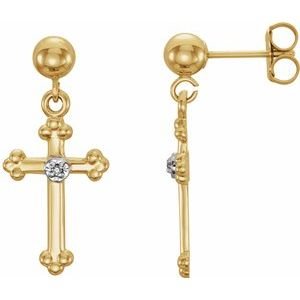 Accented Cross Earrings