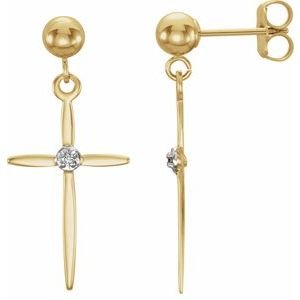 Cross & Ball Earrings