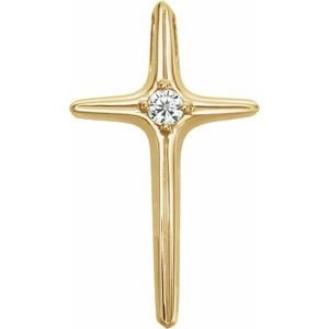 Solitaire Cross Pendant