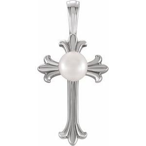 Pearl Cross Pendant