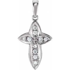 Bright-Cut Cross Pendant