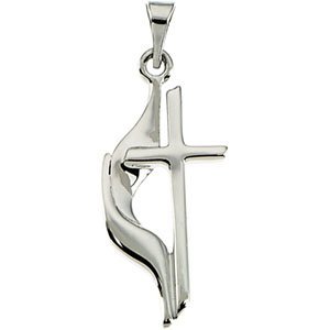 Methodist Cross Necklace or Pendant