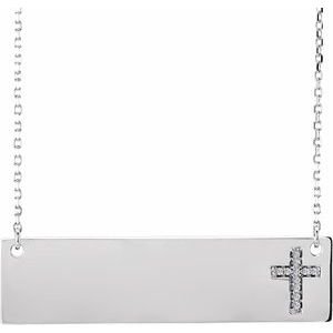Engravable Cross Necklace