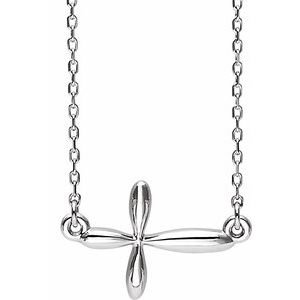 Sideways Cross Necklace or Center