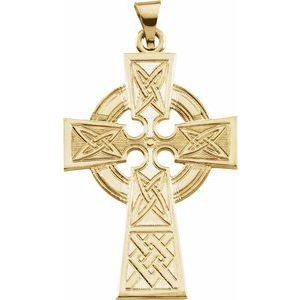 Celtic-Inspired Cross Necklace or Pendant