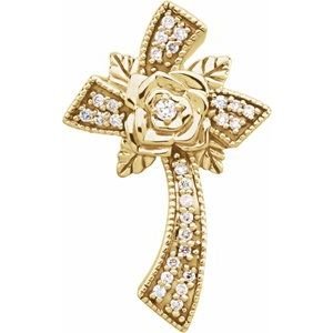 Floral-Inspired Cross Pendant