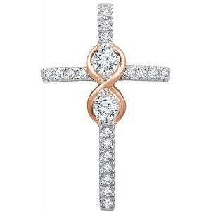 Infinity-Inspired Cross Pendant