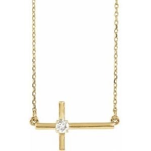 Sideways Cross Necklace or Center - Image 3