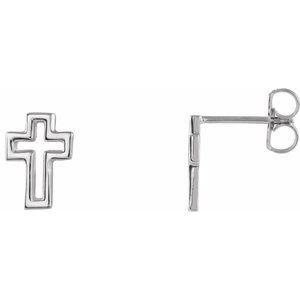 Open Cross Earrings