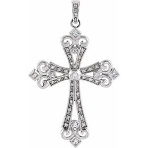 Fleur-de-lis Cross Pendant