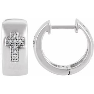 Cross Hoop Earrings