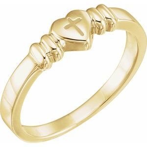Heart & Cross Chastity Ring