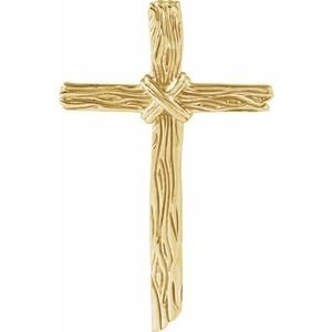 Woodgrain Cross Pendant