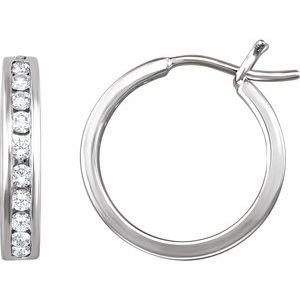 Channel-Set Hoop Earrings