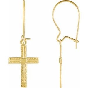 Heart & Cross Earrings