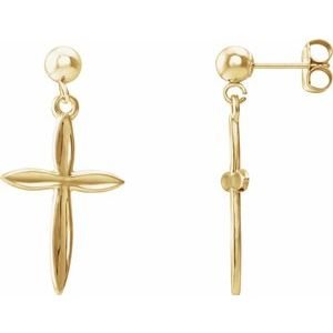 Cross & Ball Earrings