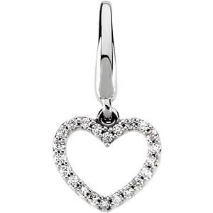 Accented Heart Charm/Pendant