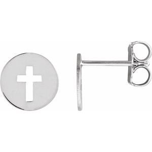 Pierced Cross Earrings