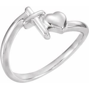 Cross & Heart Chastity Ring