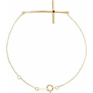 Accented Sideways Cross Bracelet - Image 3