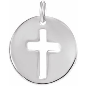 Accented Pierced Cross Necklace or Pendant - Image 3
