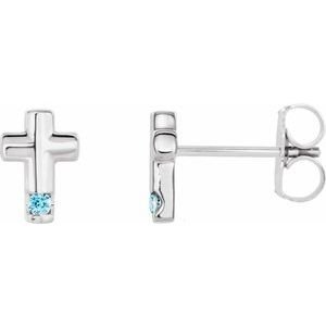 Accented Cross Earrings