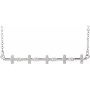 Cross Bar Necklace or Center