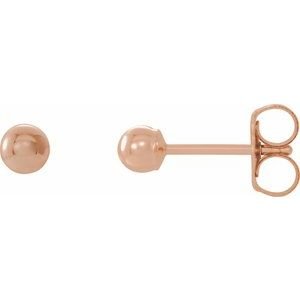 Ball Earrings with Bright Finish - Image 3