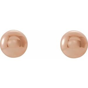 Ball Earrings with Bright Finish - Image 2