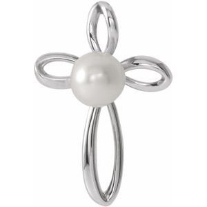 Pearl Cross Pendant