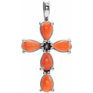 Beaded Cross Necklace or Pendant